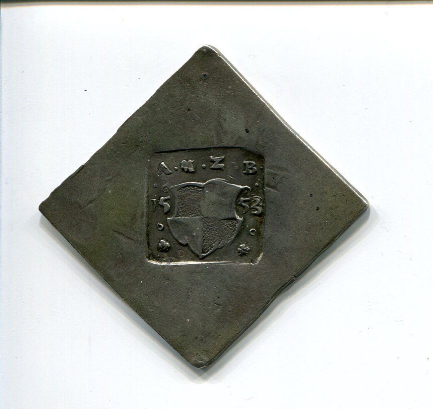 Brand in Franc Alb Alcibiades Field Talerklippe 1553 with Zollern arms 156.jpg