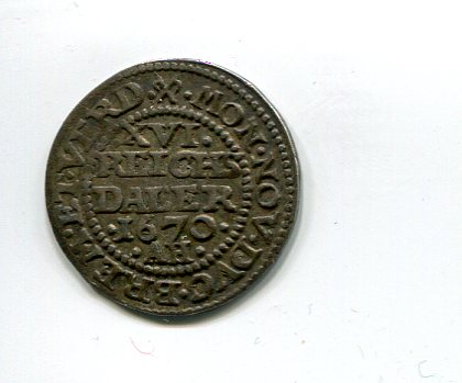 Bremen & Verden Karl XI Sixteenth Taler 1670 rev 206.jpg
