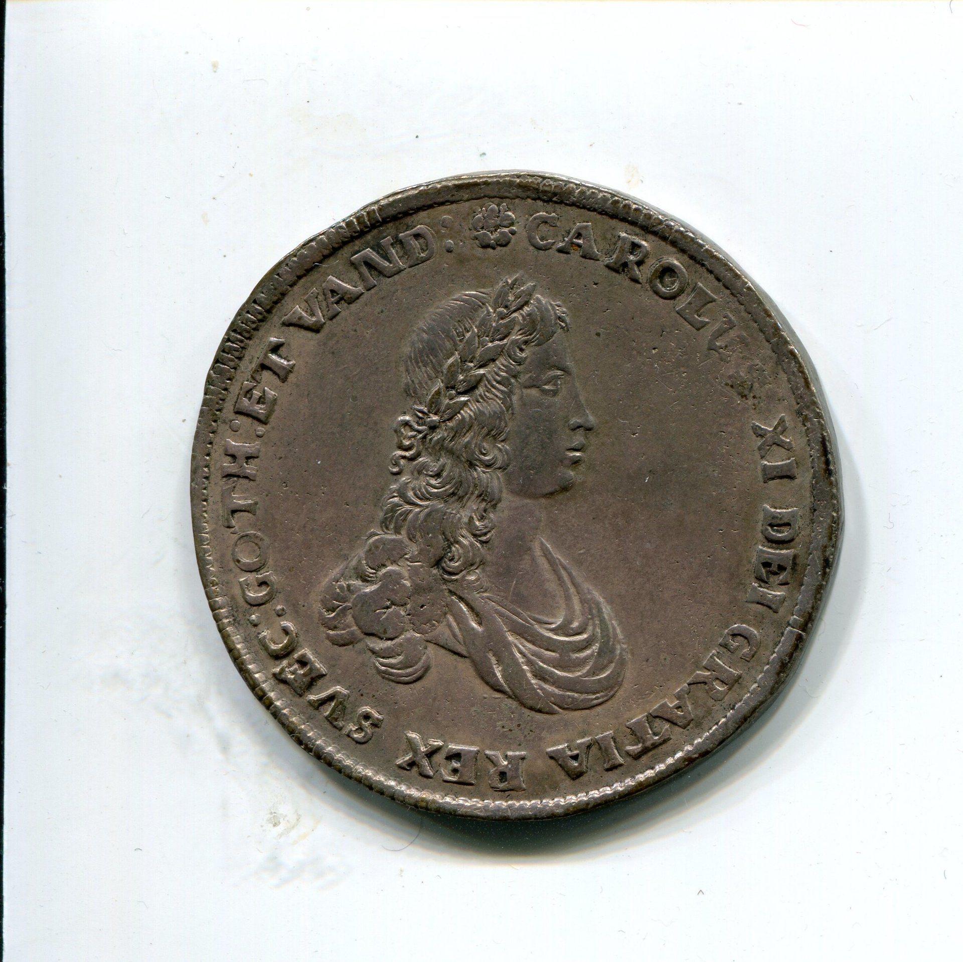 Bremen & Verden Karl XI Taler 1673 LD obv 503.jpg