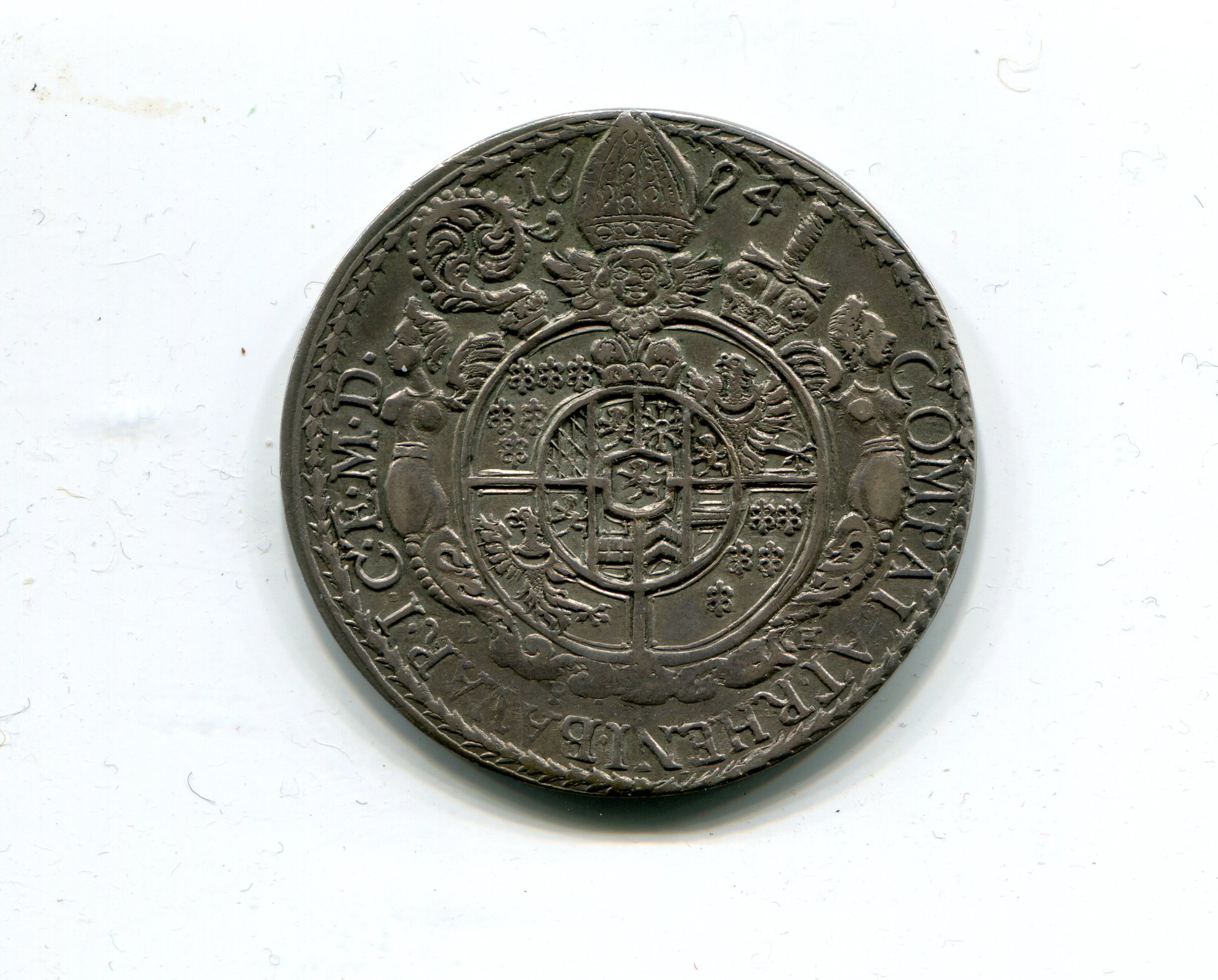Breslau Bish Franz Lud v Pfalz-Neuburg Taler 1694 LD rev 653.jpg