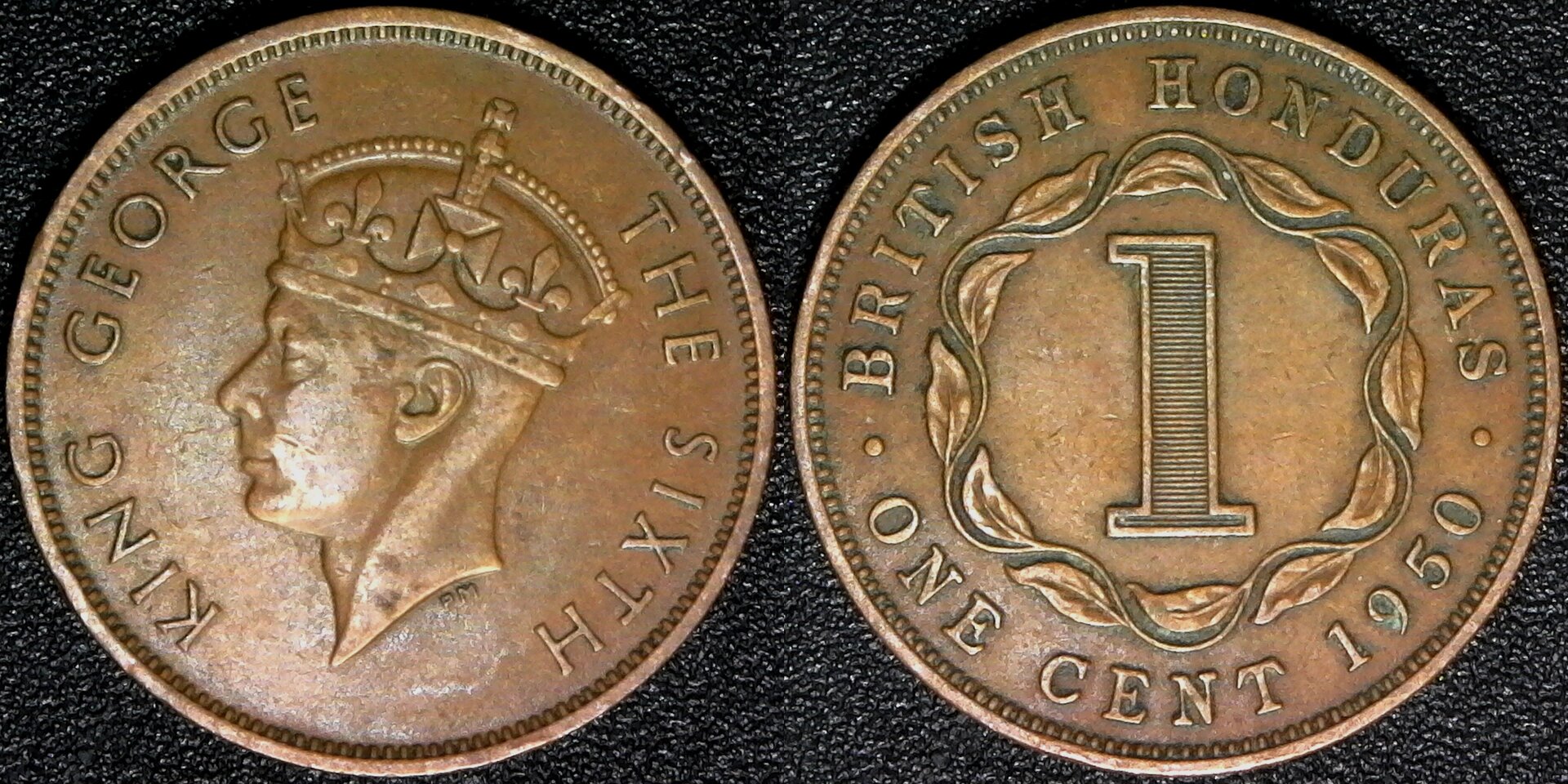 British Honduras 1 cent 1950 obv A-side.jpg