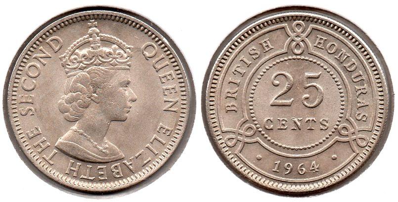 British Honduras - 25 Cents - 1964.JPG