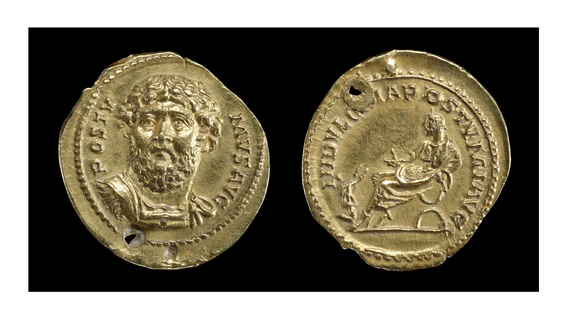 British Museum, AV Aureus of Postumus.png