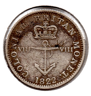British West Indies - Eighth Dollar - 1822 - Rotate.gif