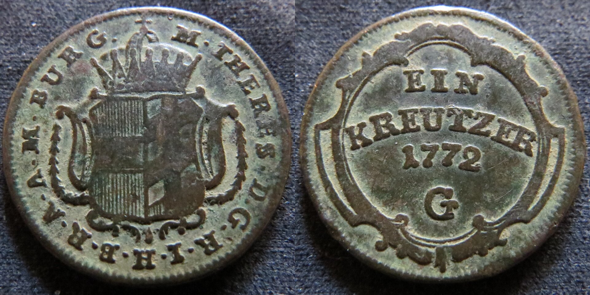 Burgau, Austria 1 Kreutzer 1772 Maria Theresa.jpg