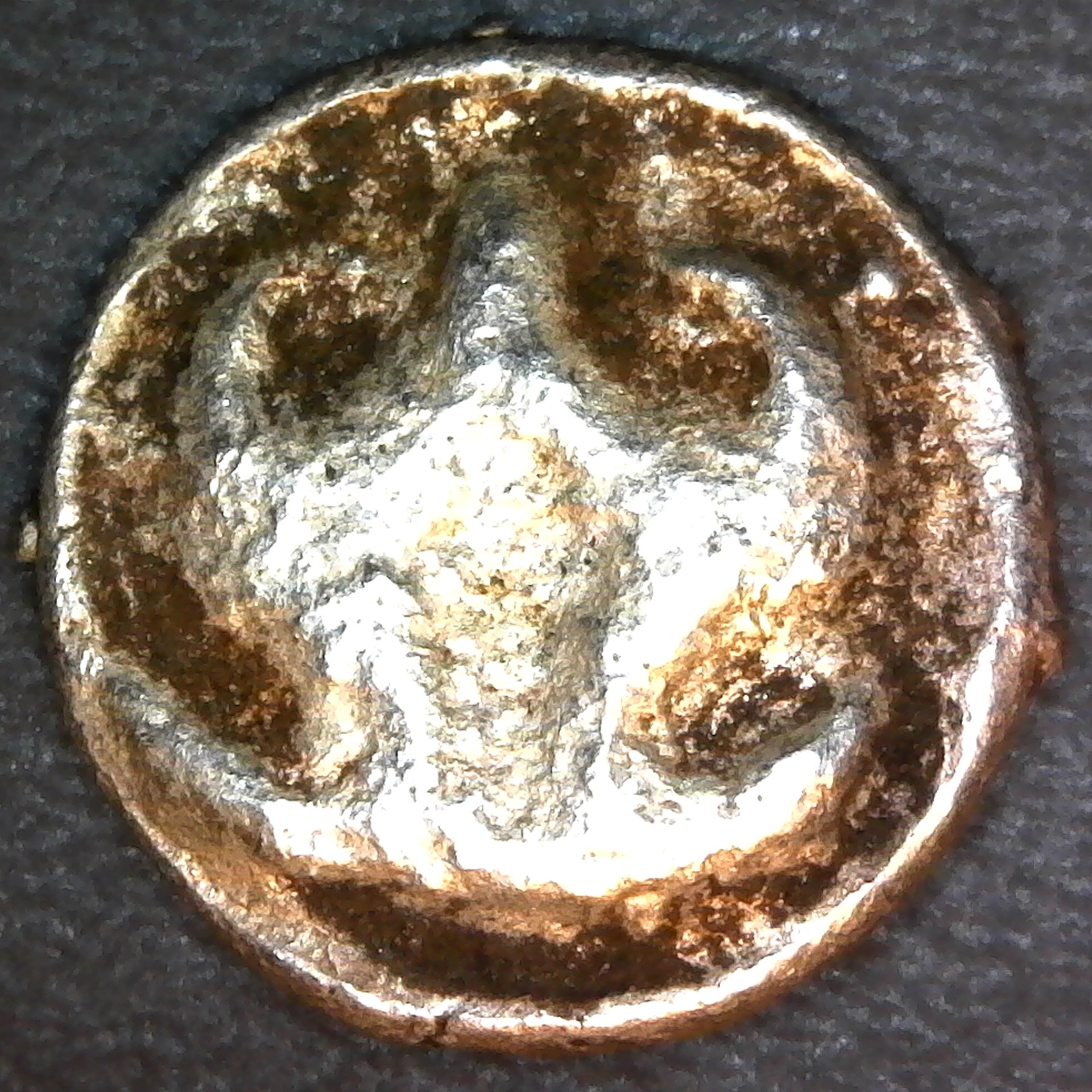 Burma Pyu Kingdom Sudhammapura Wheel Temple 4 Rati 6th Century obv.jpg