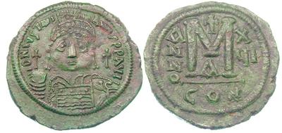 Byz - Justinian Const. follis plague pic Freeman & Sear.jpg