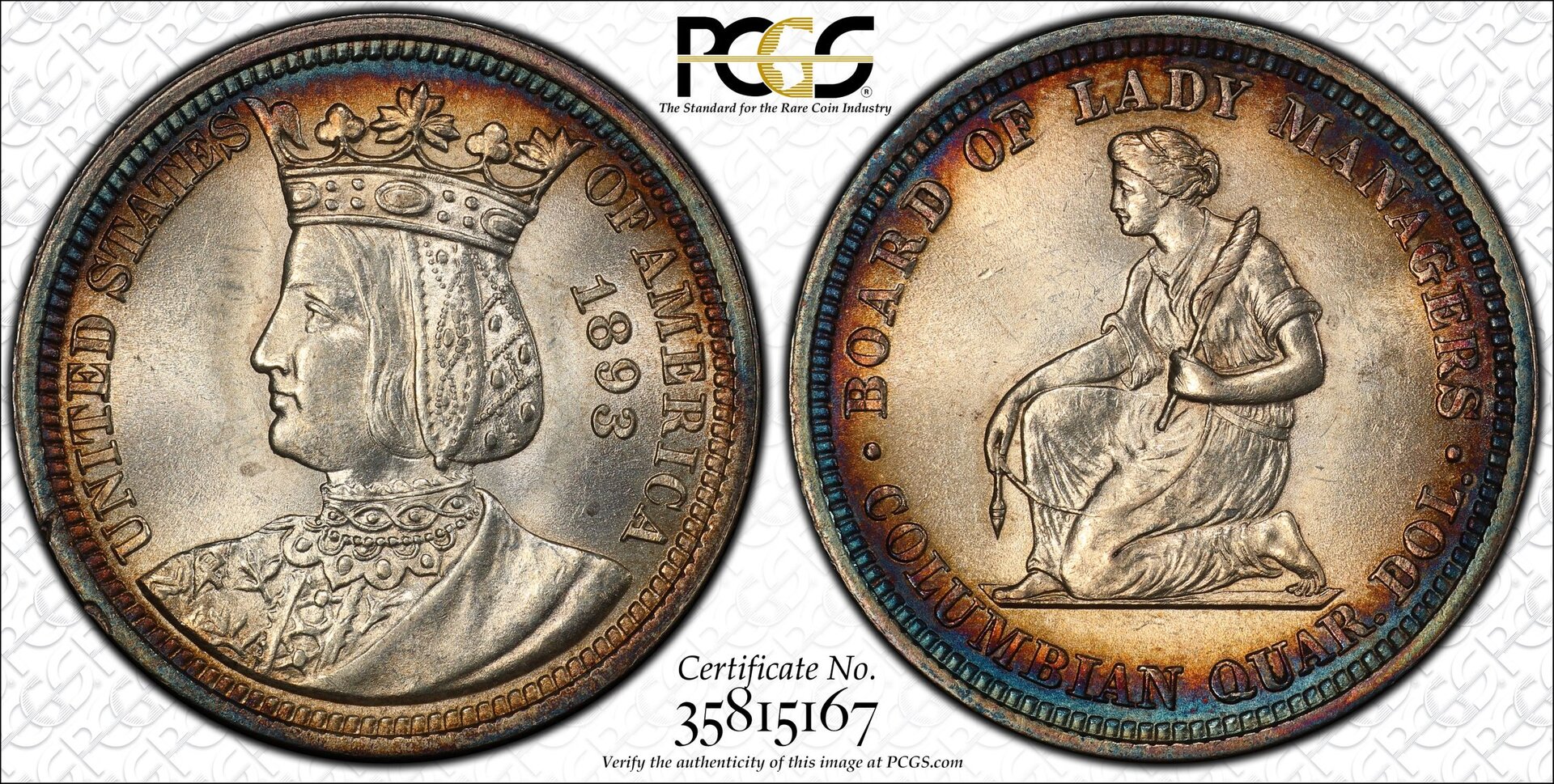C25c 1893 Isabella Quarter MS64 PCGS CAC Trueview 35815167.jpg