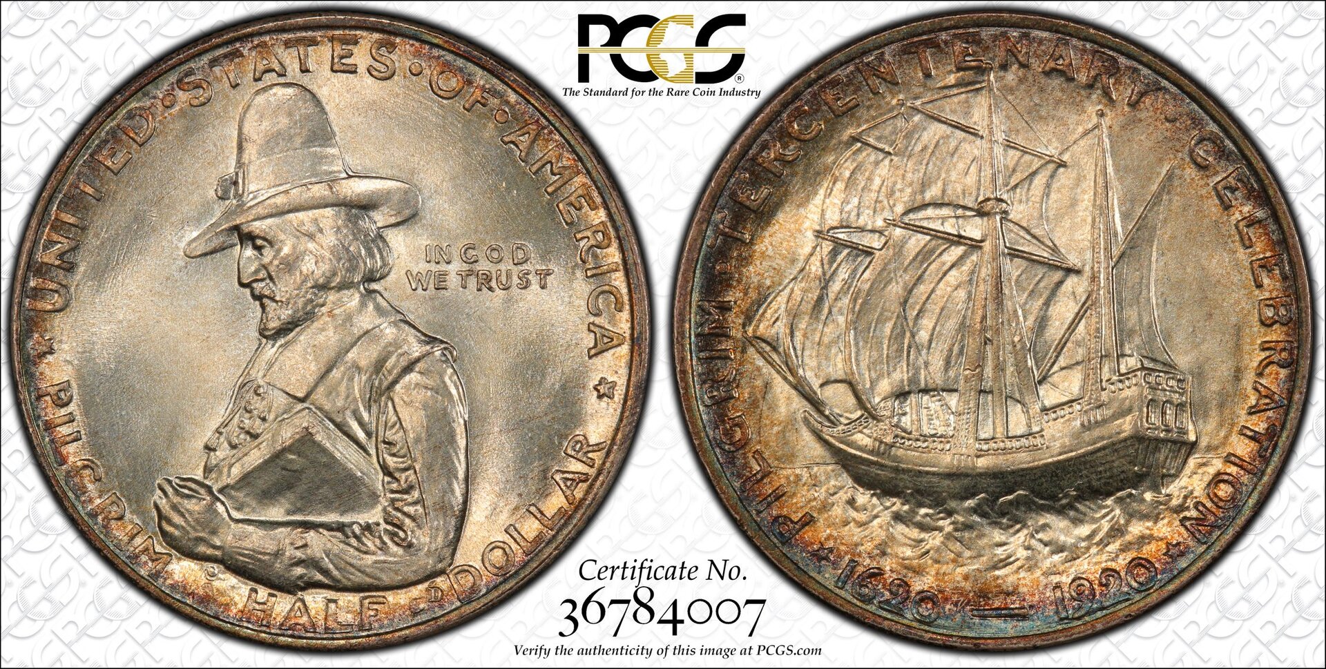 C50c 1920 Pilgrim MS66 PCGS Trueview 36784007.jpg