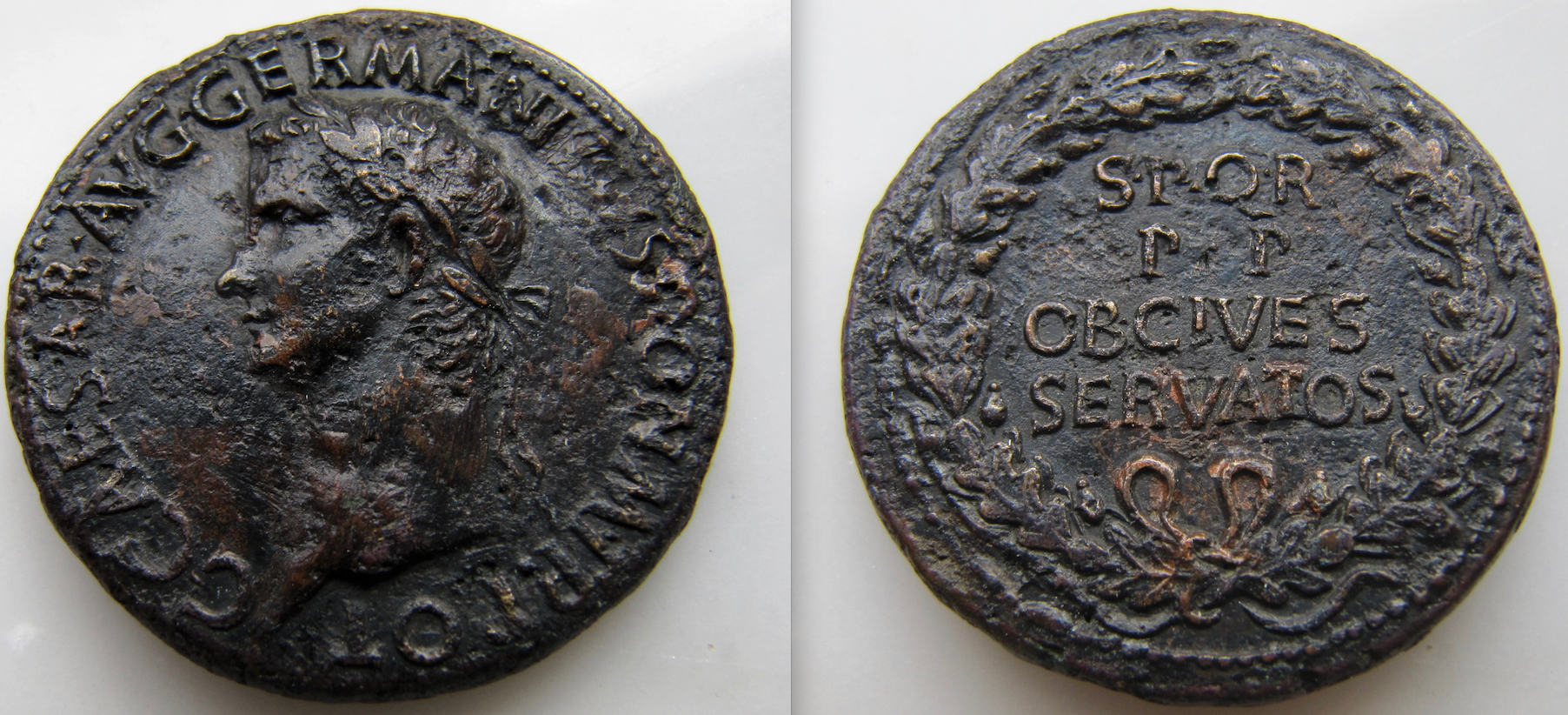 Caligula Sestertius Wreath OBV:REV - OKP .png