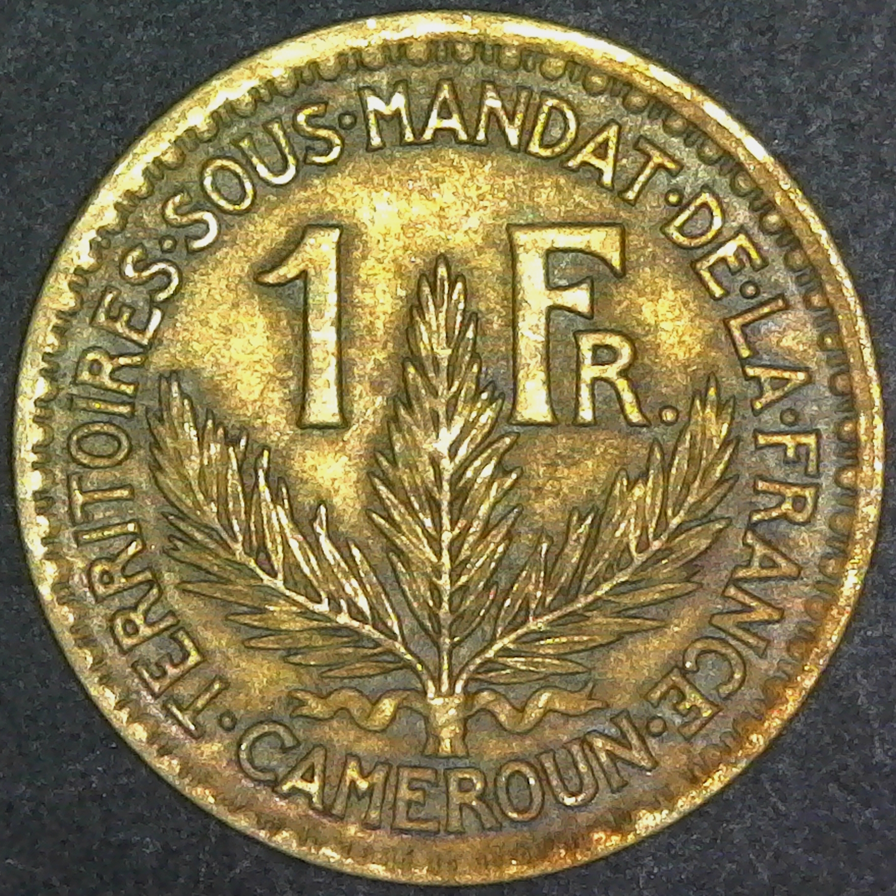 Cameroon 1 Franc 1925 obverse.jpg