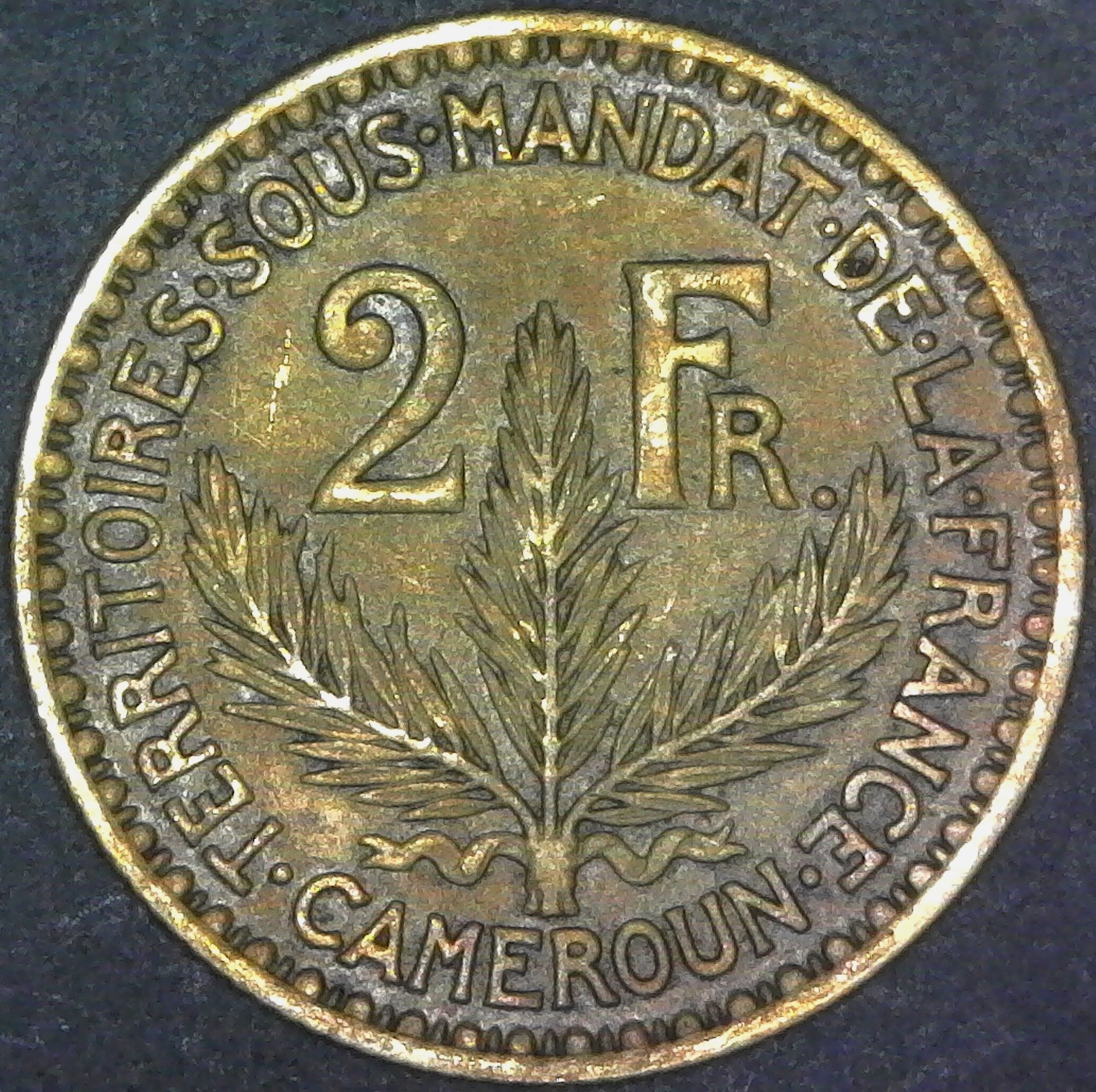 Cameroon 2 Francs 1924 obverse.jpg