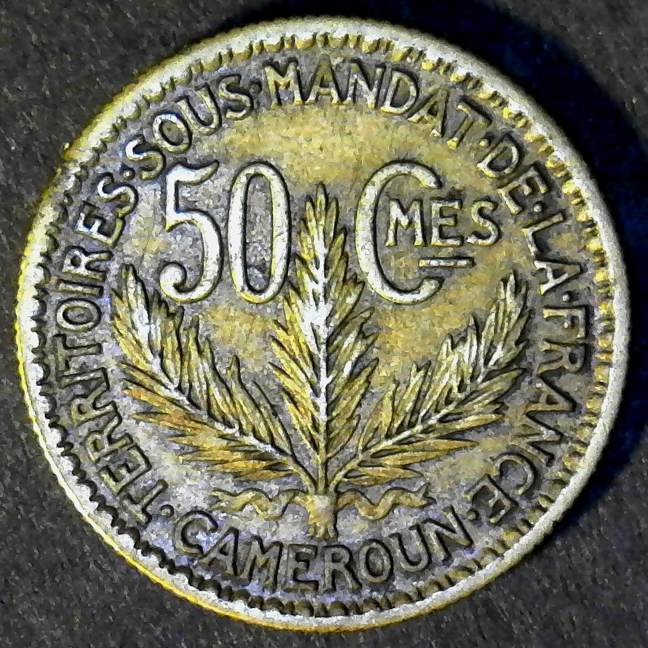 Cameroon 50 centimes 1925 obverse less 5.jpg