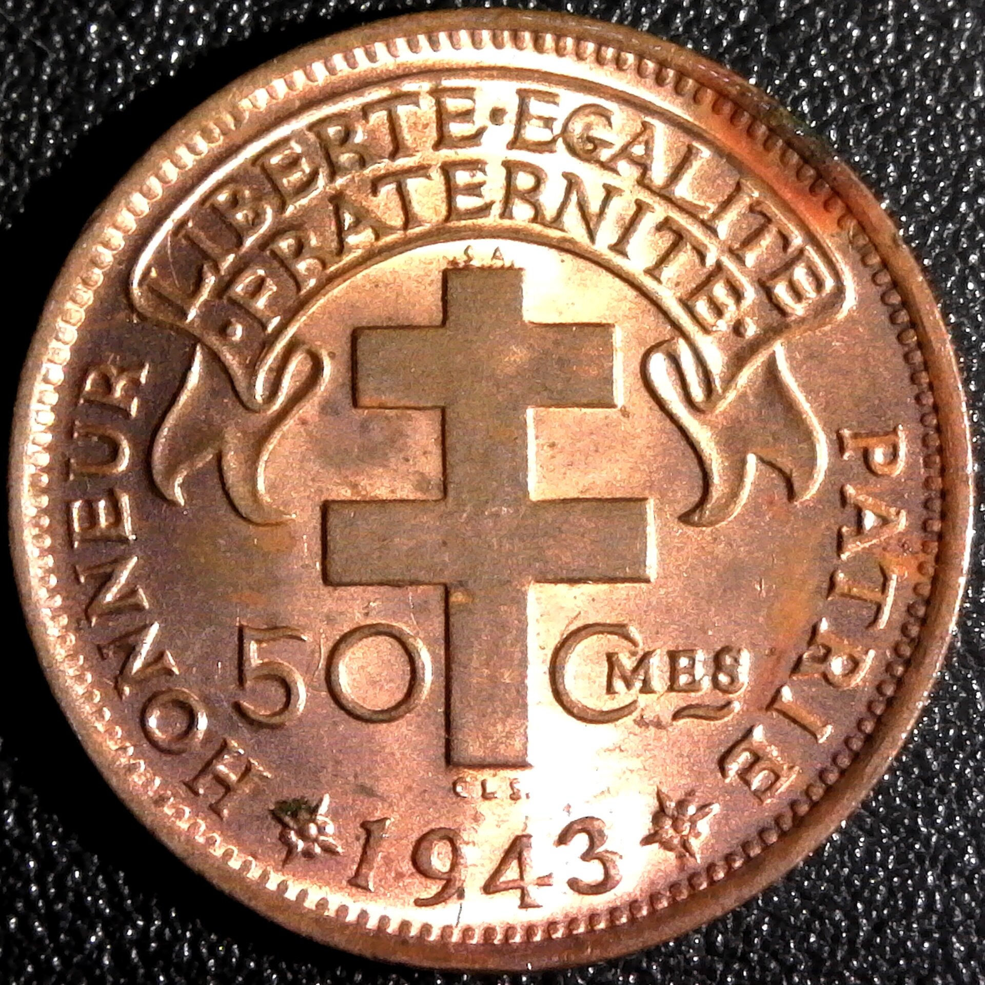 Cameroon 50 Centimes 1943 reverse.jpg
