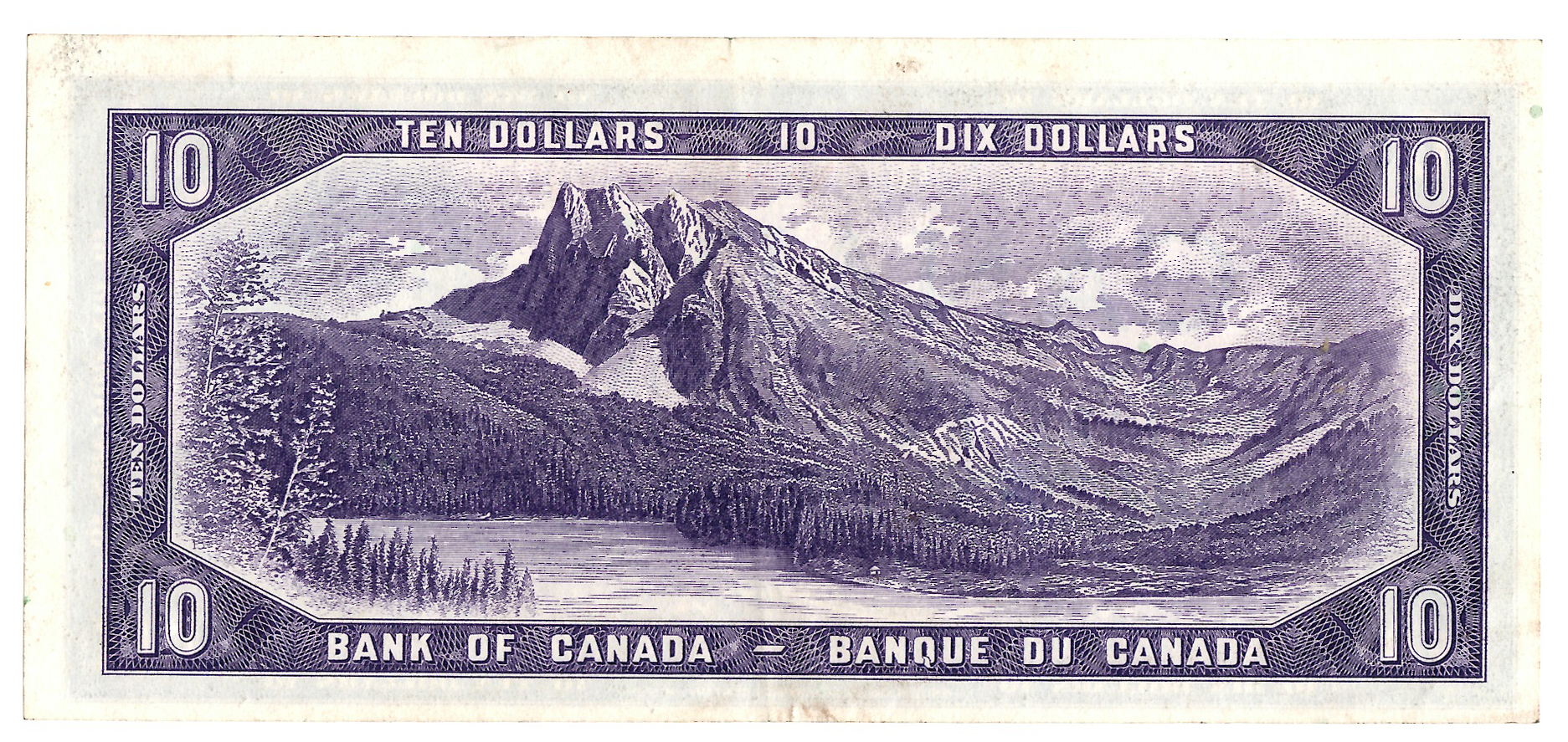 Canada - 1954 10 Dollar Note Devil's Head - Reverse.jpg