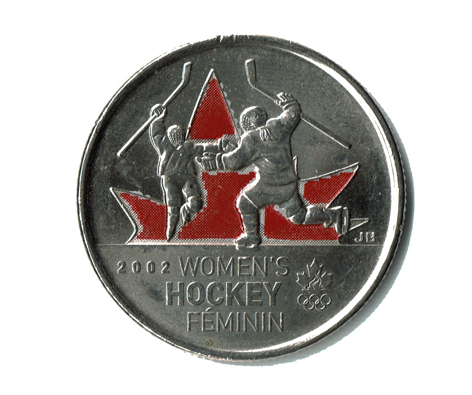 Canada 25 Cents 2009 (Vancourver 2010 Women's Ice Hockey Colorized).jpg