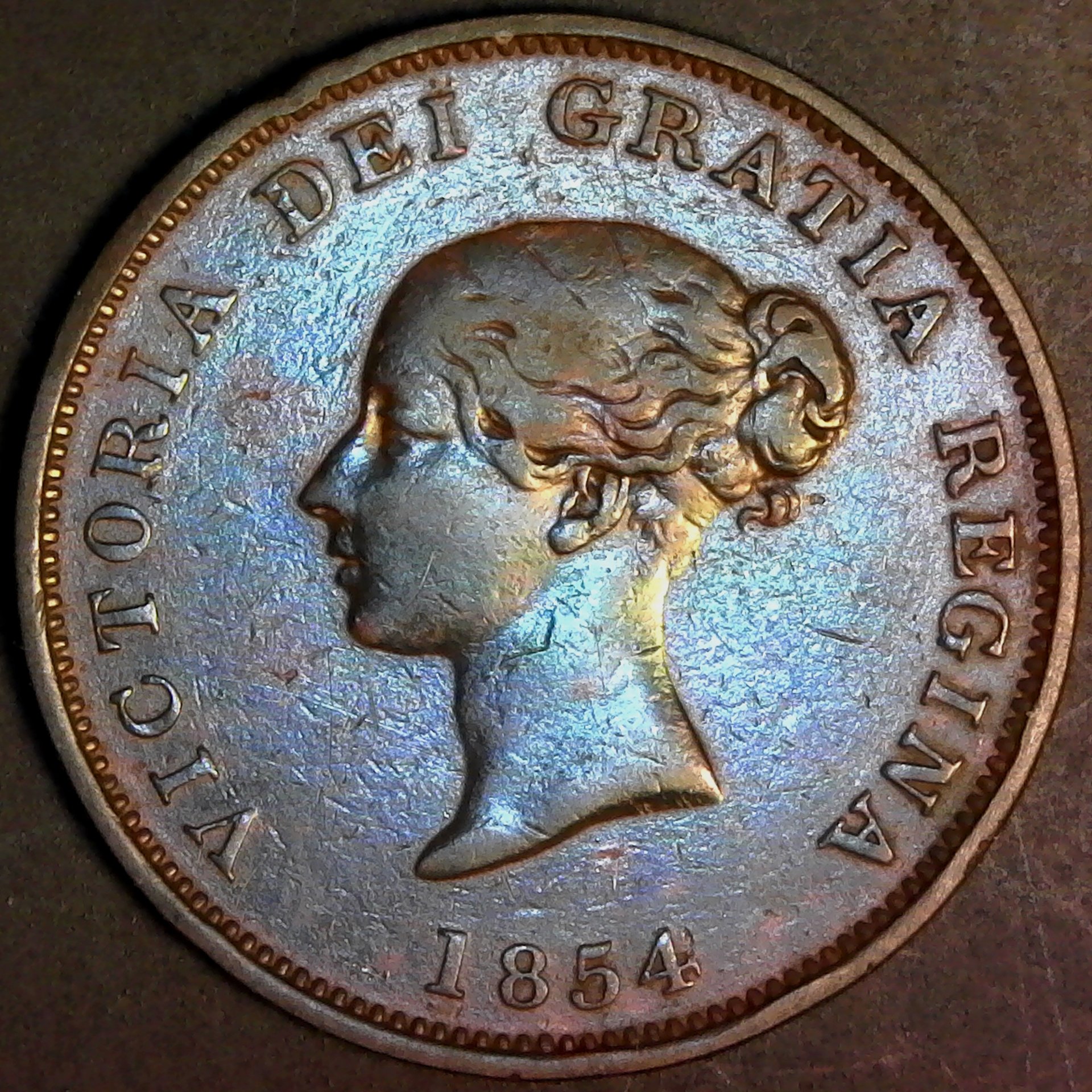 Canada  New Brunswick 1 Penny Token 1854 obv B.jpg