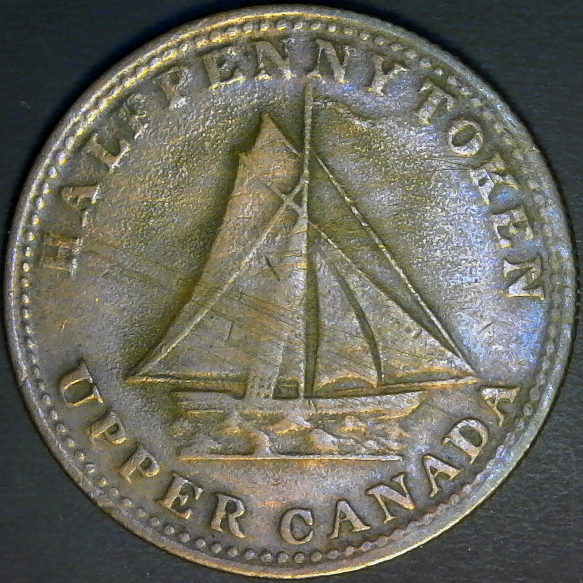 Canada Upper Canada Half Penny Token 1833 obv.jpg