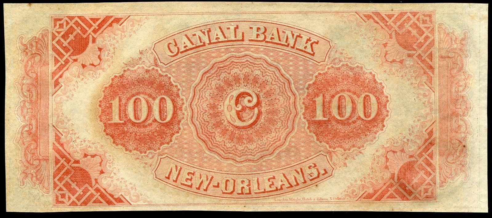 Canal Bank $100 UNC Note reverse.JPG