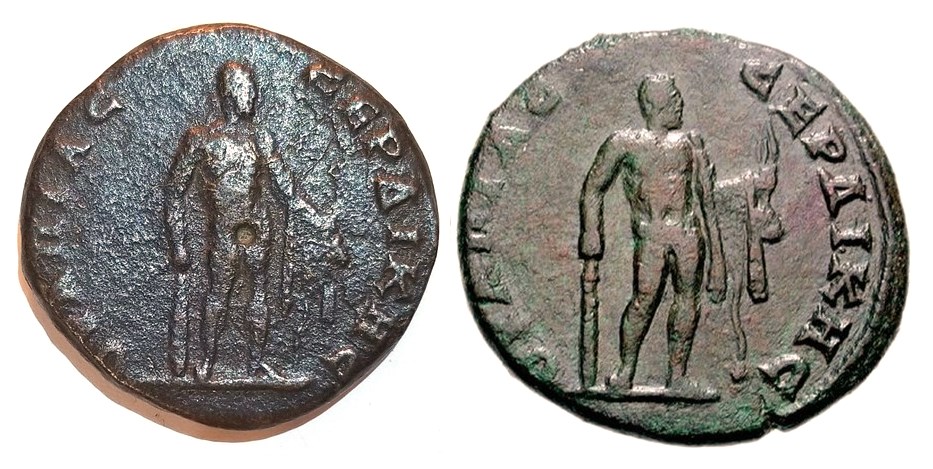 Caracalla Serdica Herakles standing reverse comparison.jpg