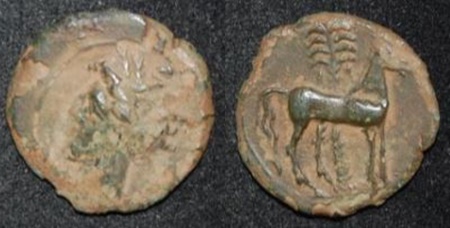 Carthage Late 4th C BC Tanit Horse Palm Hendin O-R.jpg