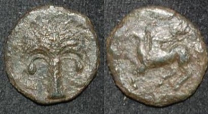 Carthage Siculo 264-241 BCE AE 15 Palm Tree Pegasus 1st Punic War.jpg