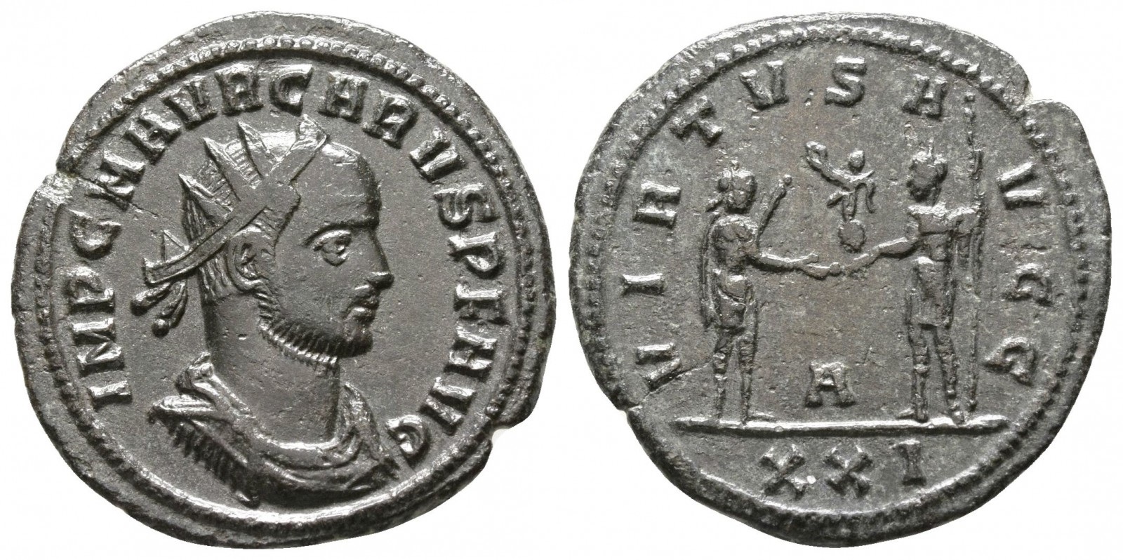Carus VIRTVS AVGG Antoninianus seller photo.jpg