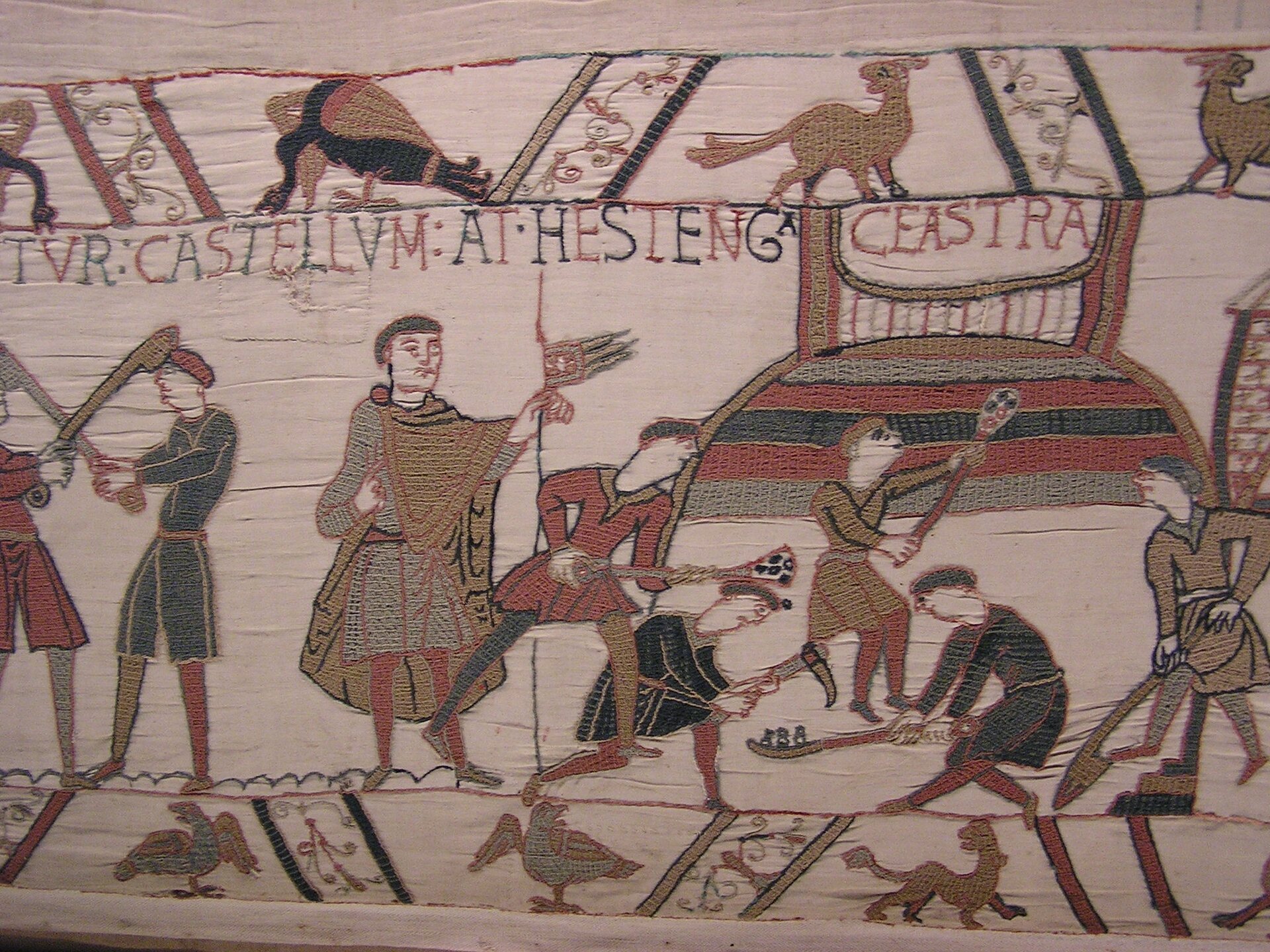 CASTLES, MOTTE AND BAILEY, Hastings-Castle-in-Bayeux-Tapestry.jpg