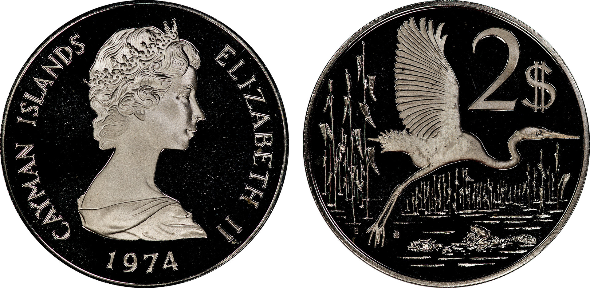 Cayman Islands - 1974 Proof 2 Dollars.jpg