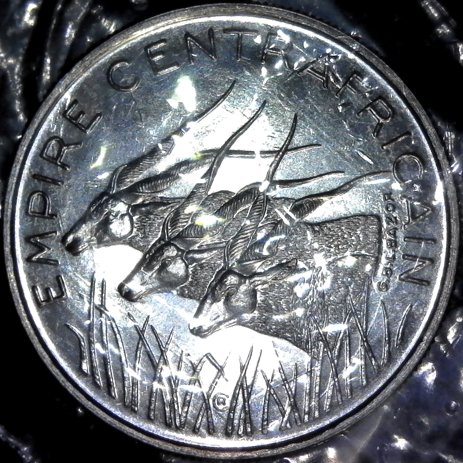 CENTRAL AFRICAN EMPIRE -100 FRANCS1978- ESSAI- Nickel Km E10 rev.jpg