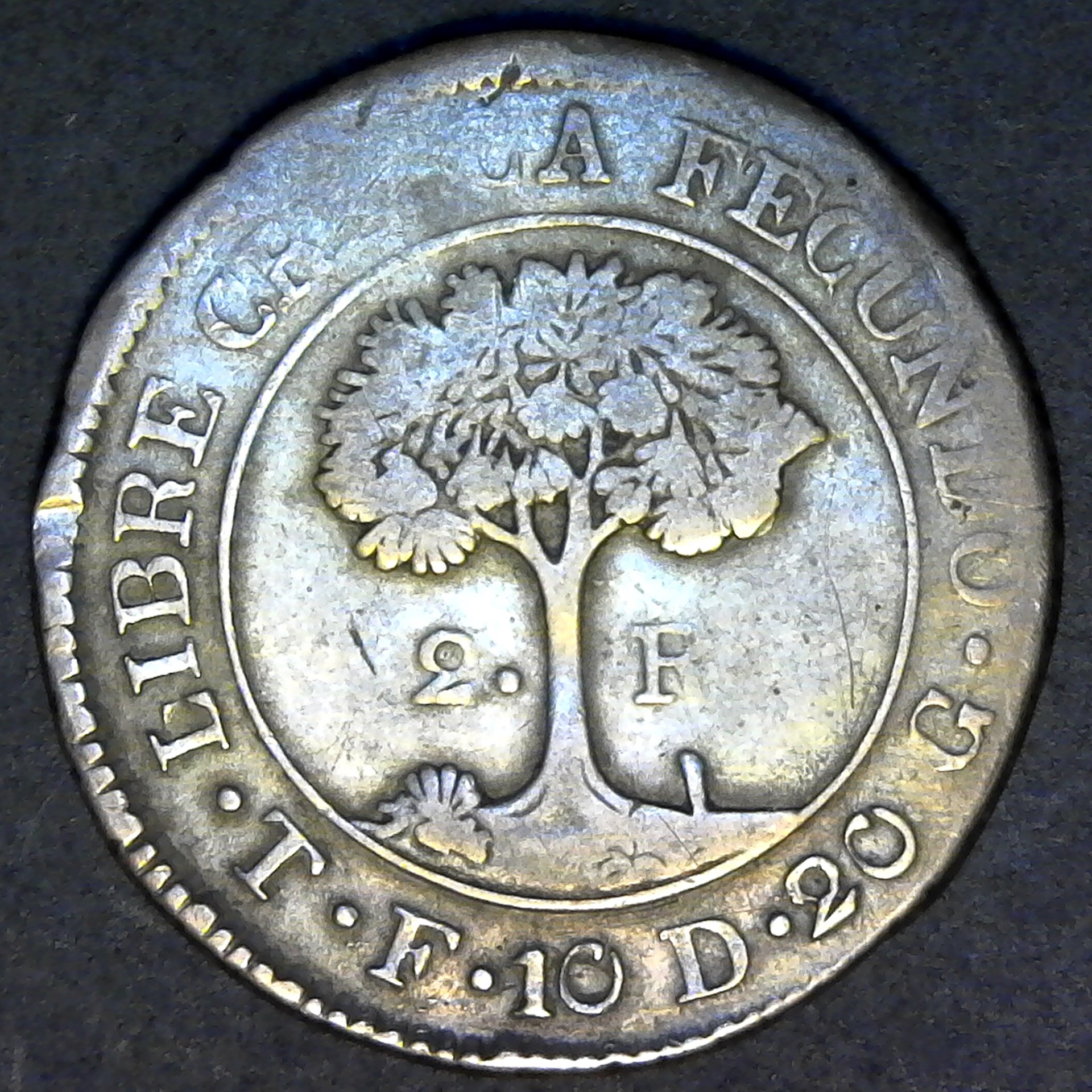 Central American Republic Two Reales 1831T (Honduras) reverse.jpg