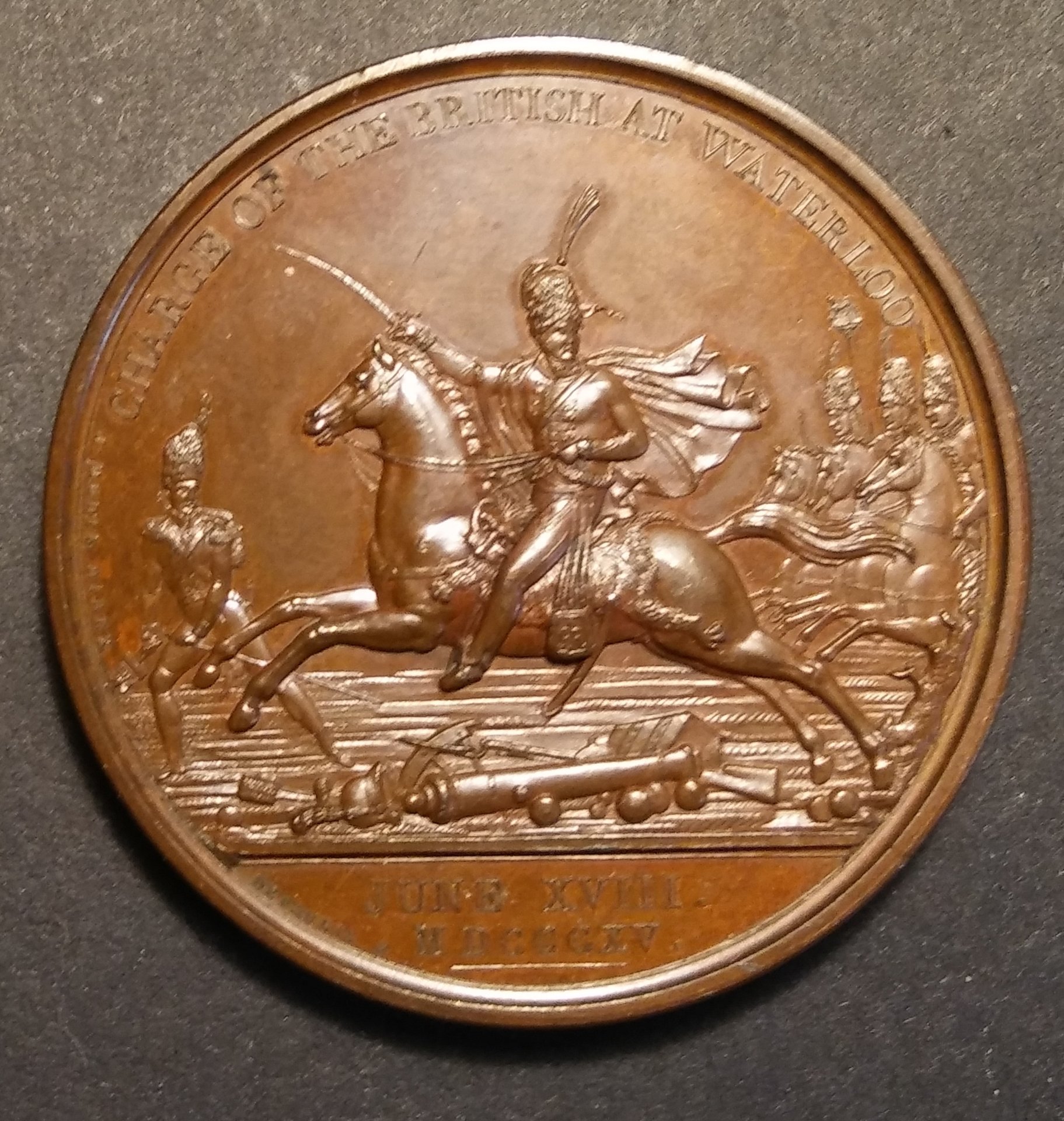 Charge at Battle of Waterloo, Mudie 34, Eimer 1069.jpg