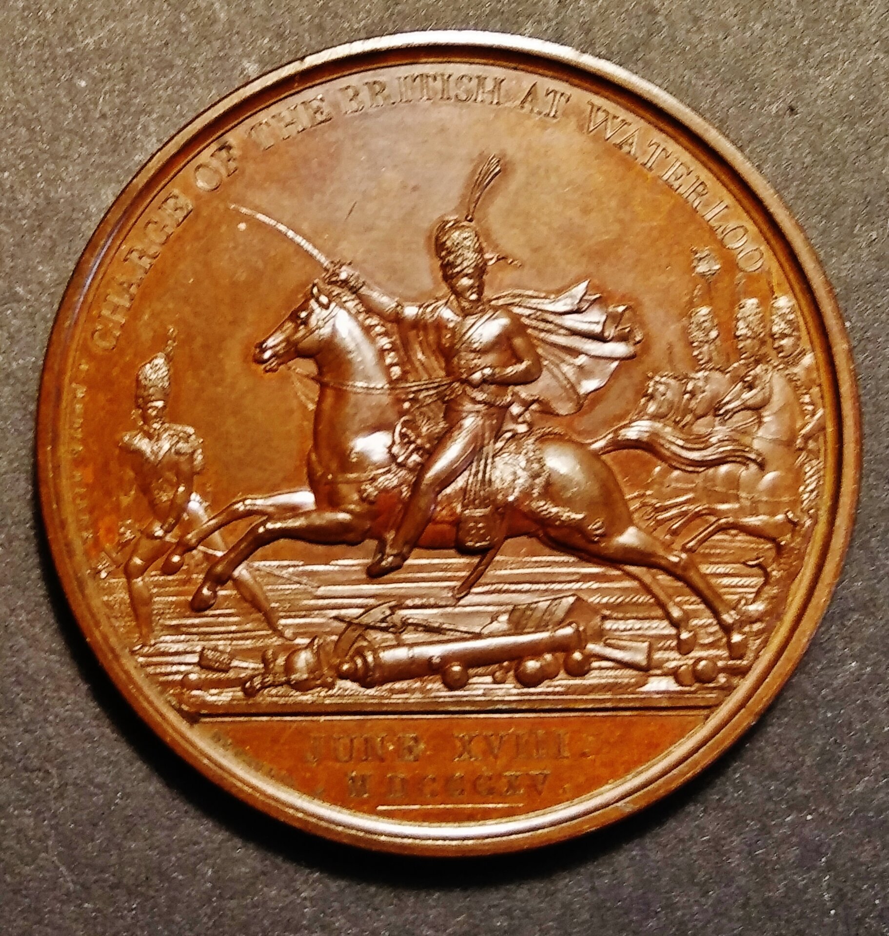 Charge at Battle of Waterloo, Mudie 34, Eimer 1069.jpg