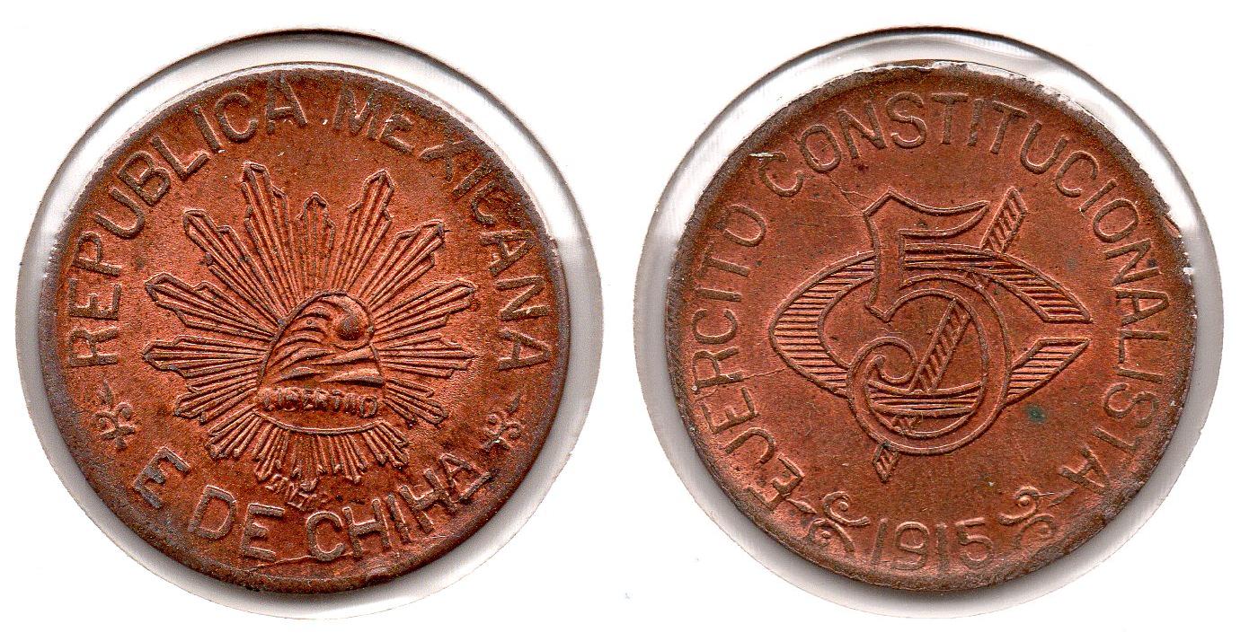 Chihuahua - 5 Centavos - 1915 - Bronze - Obv & Rev.JPG