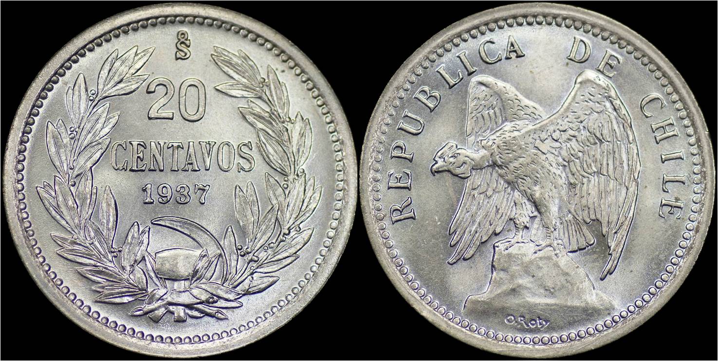 Chile 1937 20 centavos ms68.jpg