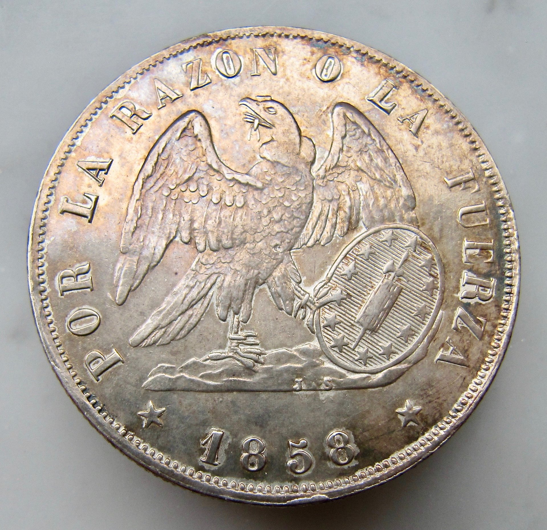Chile Santiago Peso 1858 OBV1 N - 1 (1).jpg