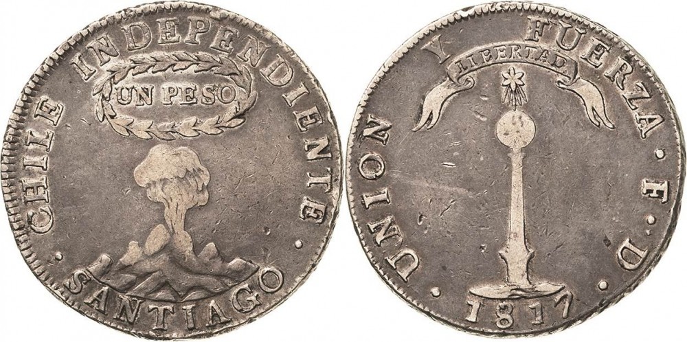 Chile Volcano Peso 1817 FD.jpg