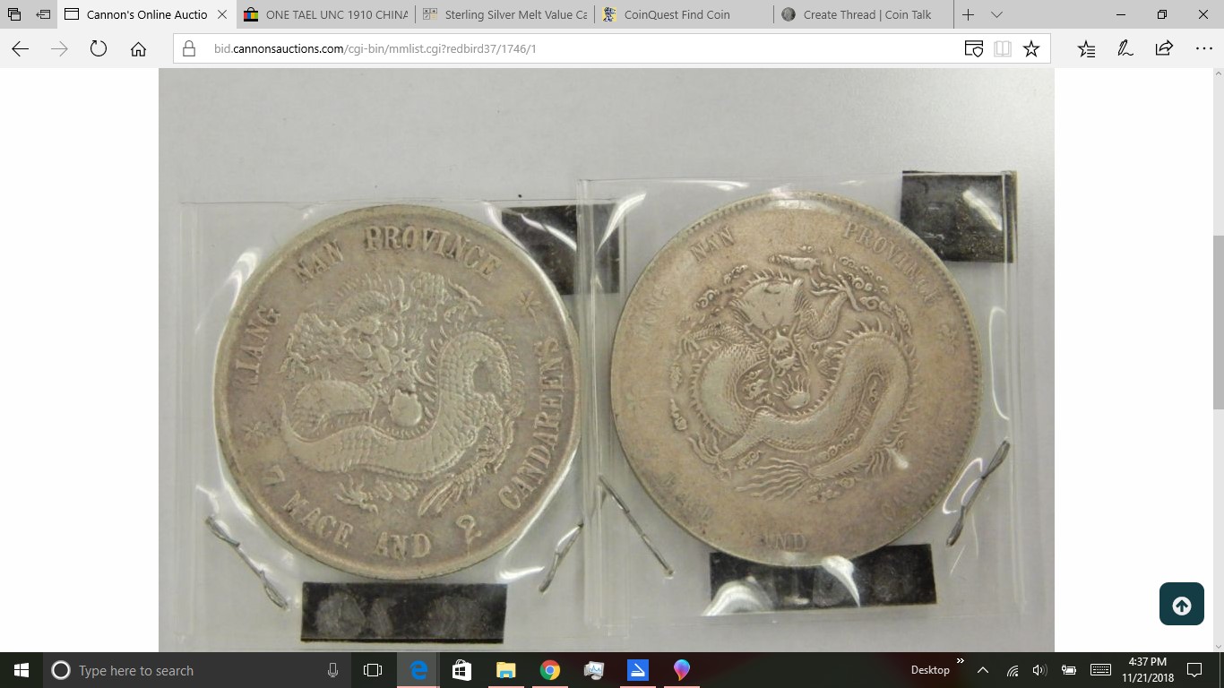 Chinese silver 1907 1 tael coins from Guangxu era..jpg
