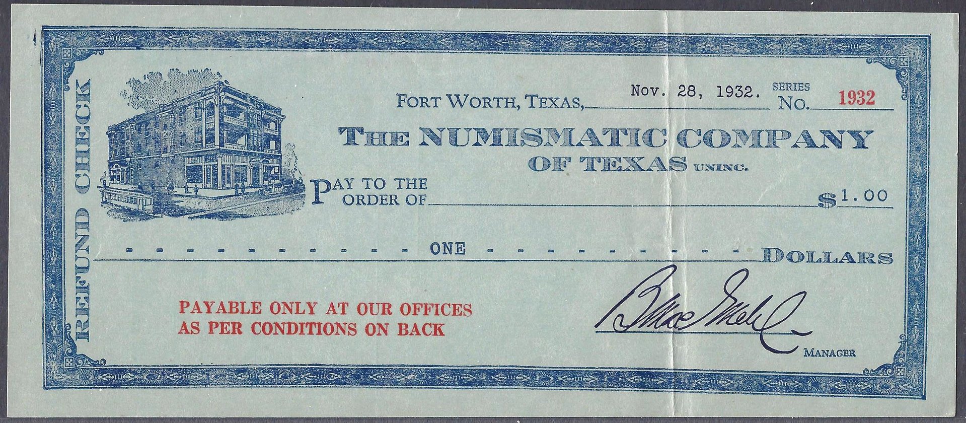 chk_TX_numismatic-company_Nov1932.jpg