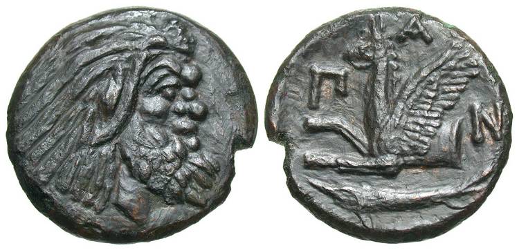 Cimmerian Bosporos, Pantikapaion Ca 310-304 or 303 BC Æ.jpg