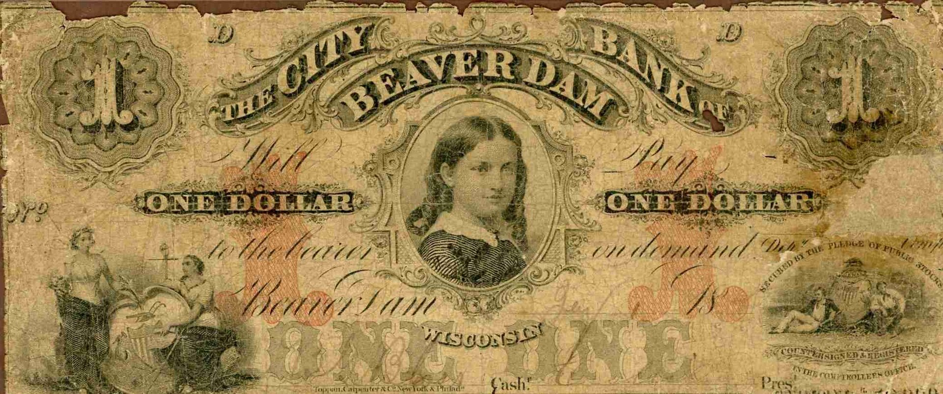 City Bank of Beaver Dam $1 face.jpg