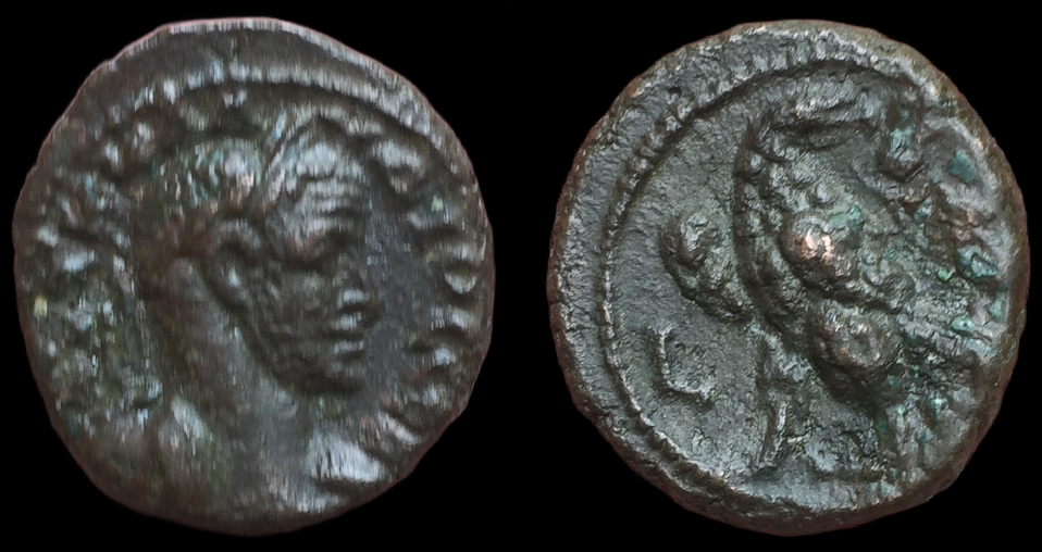 Claudius II Gothicus, Potin Tetradrachm, Alexandria, Eagle, Year 2.png