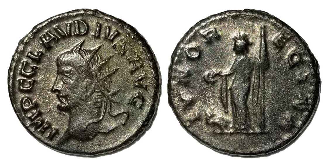 Claudius II IVNO REGINA left facing head.jpg