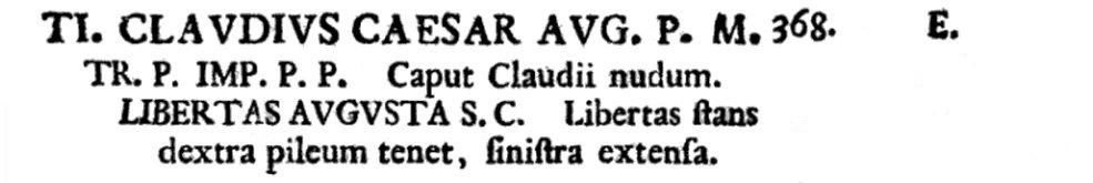 Claudius LIBERTAS AVGVSTA as Sulzer listing.JPG