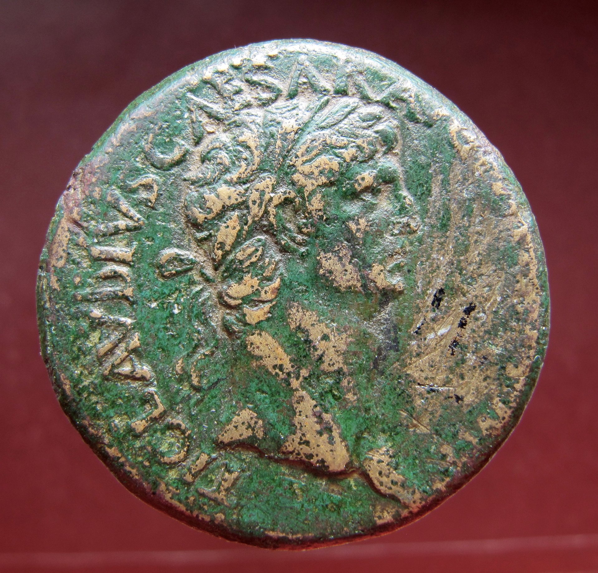 Claudius sestertius-Wreath-Obv - 1.jpg