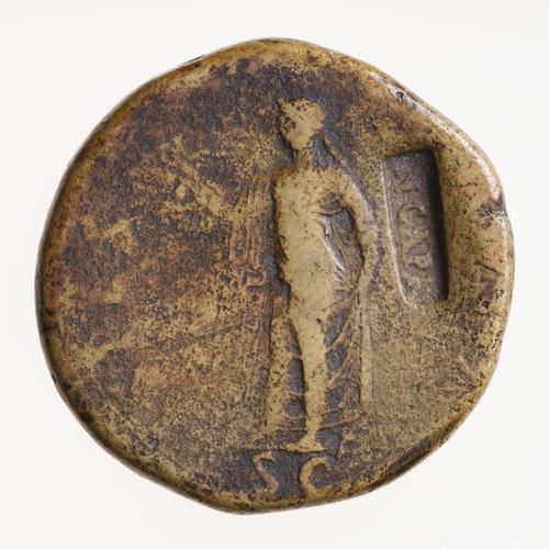 CM - NCAPR on sestertius for Nero - auct6 rev cm pic2 Victoria Museum.jpg