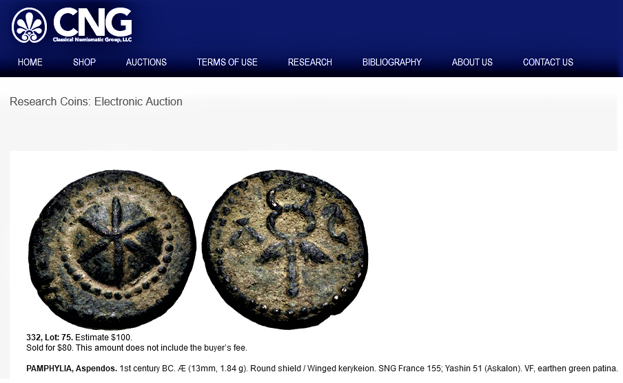CNG eAuction 332. PAMPHYLIA Aspendos. 1st century BC. Æ (13mm 1.84 g).png