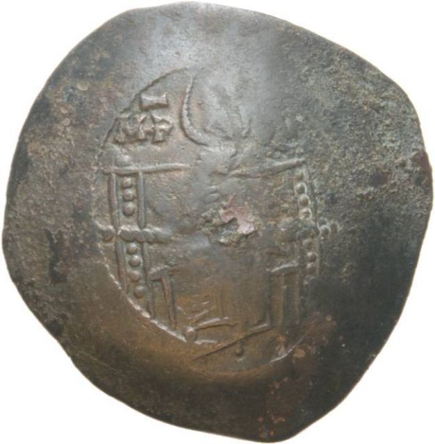 COINS, BYZ ISAAC ISAAK II, TRACHY, REV..JPG