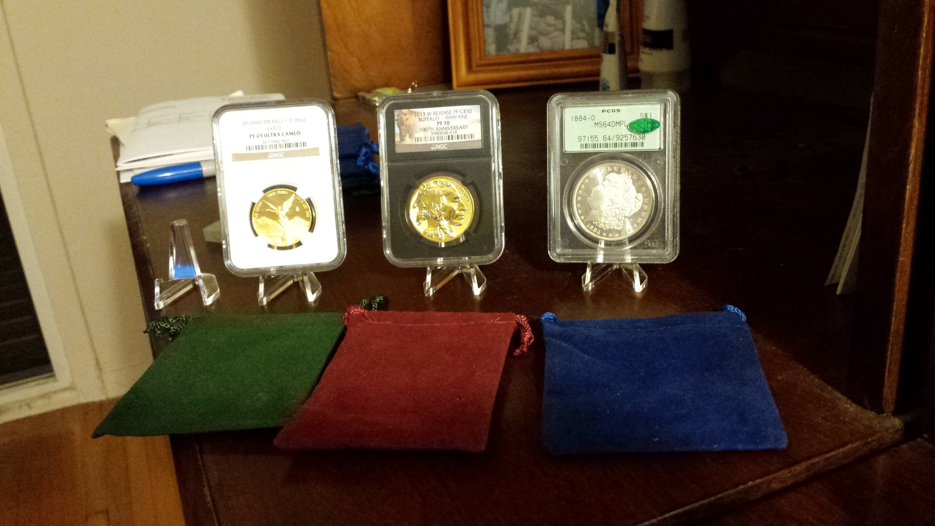Coins, Easels, and Velvet Pouches.jpg