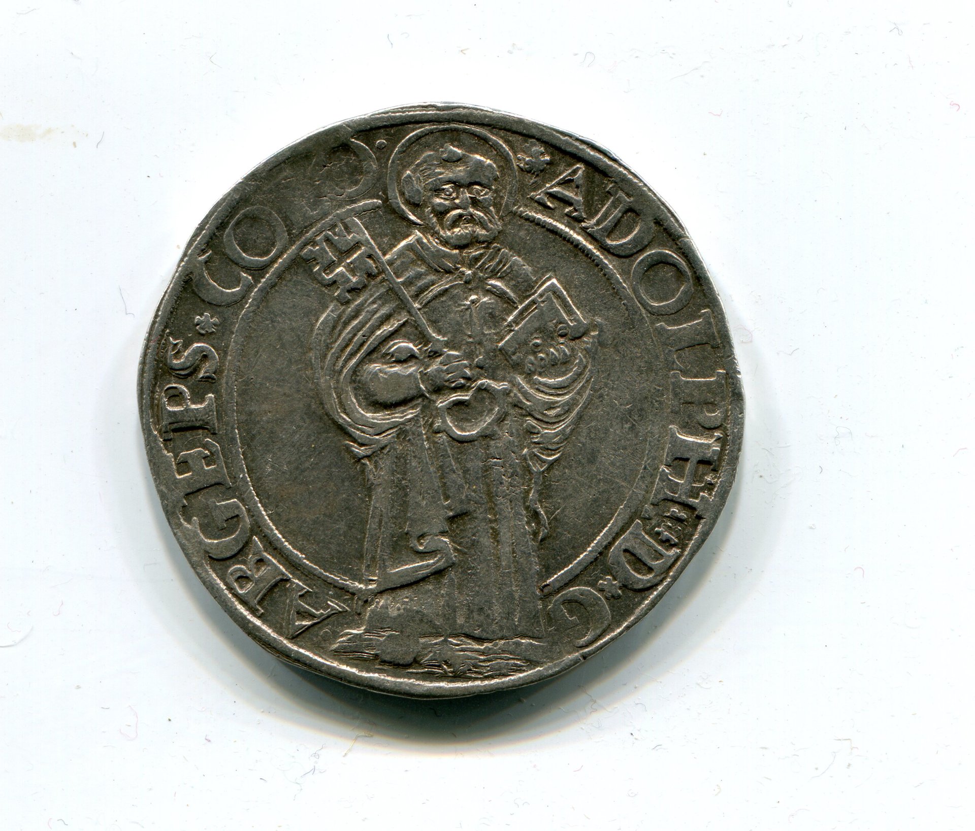 Cologne Archbish Adolf III v Schauenburg Taler 1556 obv 005.jpg